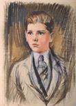 William Bruce Ellis Ranken (1881-1941) British. Portrait of a Young Boy, Watercolour, Unframed,