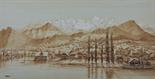 19th Century English School. ‘Lucerne’, Watercolour, Inscribed on a label verso, 9.25” x 17.75”.