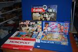 A quantity of board Games including Escape from Colditz, Game of Life, Monopoly, Hangman, Pop Quiz