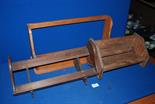 Two Book Stands and a small Pine Rack.