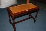 A Music Stool with barley twist legs  24 1/2'' x 12 3/4'' x 17 1/2''