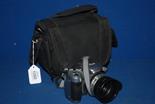 A Kodak Easy Share Z740 Digital Camera with Lowepro padded case, and HP printer