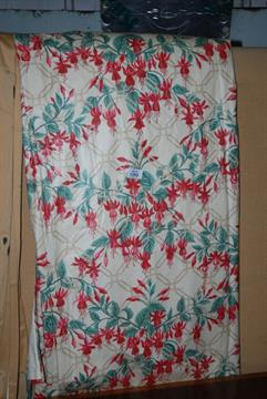 Two Pairs Of Laura Ashley Fuchsia Pattern Curtains 46 1 2 Drop