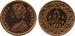 The David Fore Collection. Coins of British India. Copper Proof Restrike 1/12-Anna, 1892C, obv