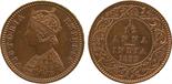 The David Fore Collection. Coins of British India. Copper Early Proof Restrike 1/12-Anna, 1892C, obv