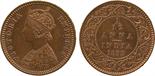 The David Fore Collection. Coins of British India. Copper Early Proof Restrike 1/12-Anna, 1892C, obv