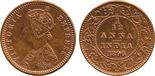 The David Fore Collection. Coins of British India. Copper Early Proof Restrike 1/12-Anna, 1896C, obv