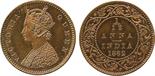 The David Fore Collection. Coins of British India. Copper Original Proof 1/12-Anna, 1862, obv