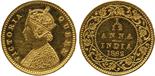 The David Fore Collection. Coins of British India. Gold Proof 1/12-Anna, 1862, off-metal strike in