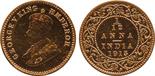 The David Fore Collection. Coins of British India. Bronze Proof Restrike 1/12-Anna, 1913, obv GEORGE