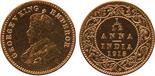 The David Fore Collection. Coins of British India. Bronze Proof Restrike 1/12-Anna, 1915, obv GEORGE