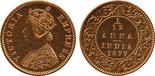 The David Fore Collection. Coins of British India. Copper Proof Restrike 1/12-Anna, 1877B, obv