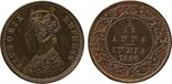 The David Fore Collection. Coins of British India. Copper Original Proof 1/12-Anna, 1890C, obv