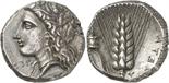 ANCIENT COINS. GREEK. Lucania, Metapontum (c.330-290 B.C.), Silver Stater, 7.94g, 6h. Head of
