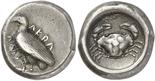 ANCIENT COINS. GREEK. Sicily, Akragas (c.495-480 B.C.), Silver Didrachm, 8.68g, 12h. AKRA / CAN,