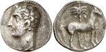 ANCIENT COINS. GREEK. The Barcids in Spain, Carthago Nova (218-209 B.C.), Silver Shekel, 5.97g, 12h.