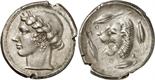 ANCIENT COINS. GREEK. Sicily, Leontinoi (c.440-430 B.C.), Silver Tetradrachm, 16.83g, 3h. Head of