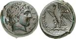 ANCIENT COINS. GREEK. Sicily, Mamertinoi (c.288-278 B.C.), AE Quadruple, 18.91g, 1h. APEOS, head