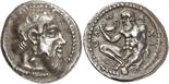 ANCIENT COINS. GREEK. Sicily, Naxos (c.461-430 B.C.), Silver Drachm, 4.35g, 9h. Struck c.450 B.C.