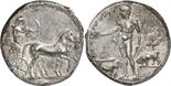 ANCIENT COINS. GREEK. Sicily, Selinos (c.455-409 B.C.), Silver Tetradrachm, 17.00g, 1h. Artemis