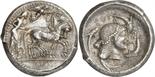 ANCIENT COINS. GREEK. Sicily, Syracuse (Deinomenid Tyranny, 485-466 B.C.), Silver Tetradrachm, 17.
