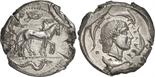 ANCIENT COINS. GREEK. Sicily, Syracuse (second Democracy, 466-405 B.C.), Silver Tetradrachm, 17.42g,