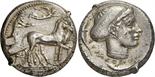 ANCIENT COINS. GREEK. Sicily, Syracuse (second Democracy, 466-405 B.C.), Silver Tetradrachm, 17.34g,