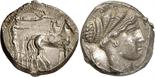 ANCIENT COINS. GREEK. Sicily, Syracuse (second Democracy, 466-405 B.C.), Silver Tetradrachm, 17.19g,