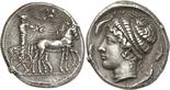 ANCIENT COINS. GREEK. Sicily, Syracuse (second Democracy, 466-405 B.C.), Silver Tetradrachm, 17.27g,