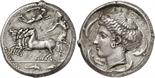 ANCIENT COINS. GREEK. Sicily, Syracuse (second Democracy, 466-405 B.C.), Silver Tetradrachm, 17.32g,