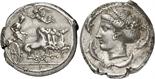 ANCIENT COINS. GREEK. Sicily, Syracuse (second Democracy, 466-405 B.C.), Silver Tetradrachm, 17.28g,