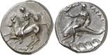 ANCIENT COINS. GREEK. Calabria, Tarentum (c.302-280 B.C.), Silver Stater, 7.76g, 1h. Naked