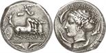 ANCIENT COINS. GREEK. Sicily, Syracuse (second Democracy, 466-405 B.C.), Silver Tetradrachm, 17.20g,