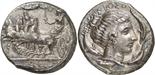 ANCIENT COINS. GREEK. Sicily, Syracuse (second Democracy, 466-405 B.C.), Silver Tetradrachm, 17.02g,