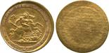 G BRITISH COINS. The Bentley Collection of British Milled Gold Sovereigns. Uniface Trial Reverse for