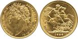 G BRITISH COINS. The Bentley Collection of British Milled Gold Sovereigns. George IV, Sovereign,