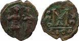 ISLAMIC COINS. PSEUDO BYZANTINE. Two Standing Figures, Copper Fals, rev CION, M undated, 21mm, 2.73g