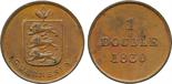 ?COINS, CHANNEL ISLANDS, GUERNSEY William IV (1830-1837), Copper Double, 1830, dot before date (Pr