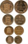 ?COINS, CHANNEL ISLANDS, GUERNSEY Victoria (1837-1901), Four Piece Bronze Specimen Set, Double, 2-