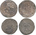 Islamic Coins, Ispahbad of Tabaristan, Farkhan (711-731h), Hemidrachms (2), TPURSTAN 73 and 75 PYE