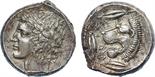 ANCIENT COINS, GREEK COINS, Sicily, Leontinoi (c.430-425 BC), Silver Tetradrachm, 17.28g, 3h. Head