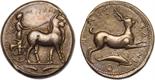 ANCIENT COINS, GREEK COINS, Sicily, Messana (c.420-413 BC), Silver Tetradrachm, 17.5g. MESSANA,