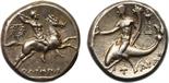 ANCIENT COINS, GREEK COINS, Calabria, Tarentum (c.240-228 BC), Silver Nomos, 6.6g. Olympis,