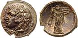 ANCIENT COINS, GREEK COINS, Sicily, Syracuse, Pyrrhos (278-276 BC), Æ, 10.1g. head of Herakles