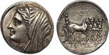 ANCIENT COINS, GREEK COINS, Sicily, Syracuse, Hieron II (275-215 BC), Silver 16-Litrai, 13.1g.