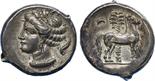 ANCIENT COINS, GREEK COINS, Siculo-Punic (c.350-320 BC), Silver Tetradrachm, 16.73g, 10h. Head of