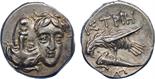 ANCIENT COINS, GREEK COINS, Moesia, Istros (c.400-350 BC), Silver Drachm, 5.36g. Two young male