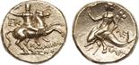 ANCIENT COINS, GREEK COINS, Calabria, Tarentum (c.240-228 BC), Silver Nomos, 6.3g. Kallikrates,