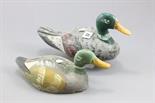 A Pair of Carved Wood Duck Decoys