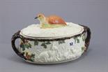 Ceramic Game Pie / Terrine Dish and Lid with Quail design